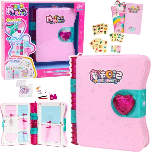 Geheim dagboek met slot roze