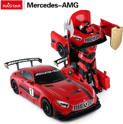 Rastar RC-auto en robot 2-in-1 Mercedes-AMG GT3 1:14 rood