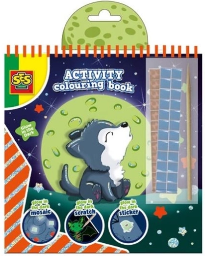 SES kleurboek 3-in-1 glow-in-the-dark