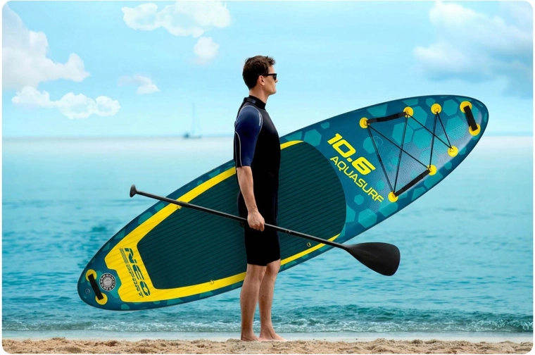 Antislip EVA‑deckpad en gemakkelijk dragen