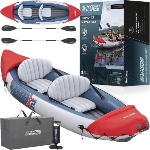 Opblaasbare kajak voor 2 personen BESTWAY LITE-RAPID X2 met peddelset