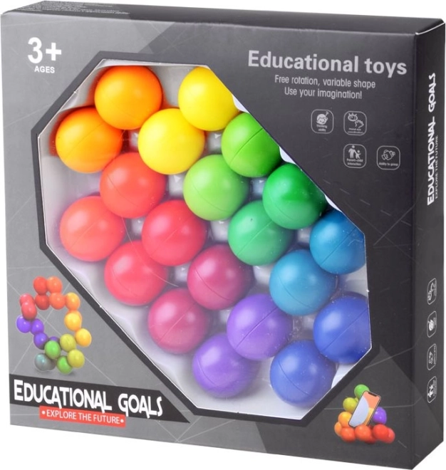 Educatieve logische puzzel van gekleurde balletjes