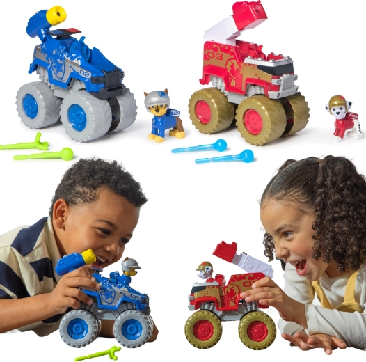 Figuren Marshall en Chase in de set