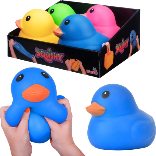 Simba blauwe knijpbare eend Squishy 17 cm