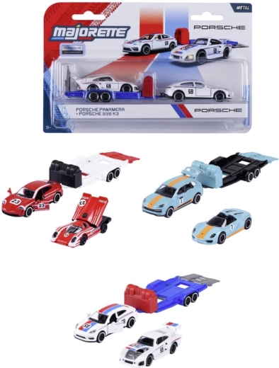 Majorette Porsche met aanhanger - 1 stuk
