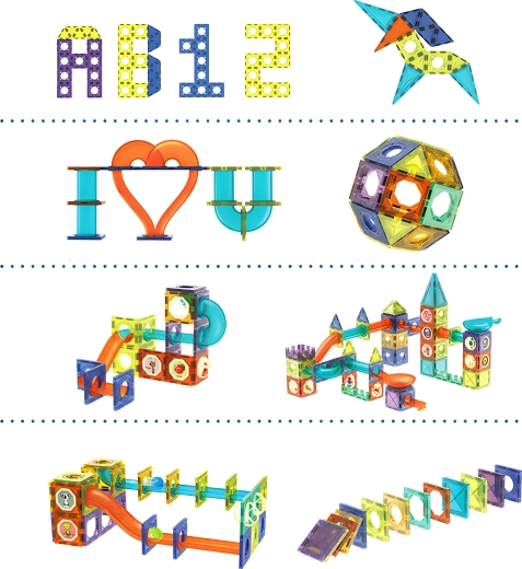 Creatieve 2D- en 3D-constructies en knikkerbanen
