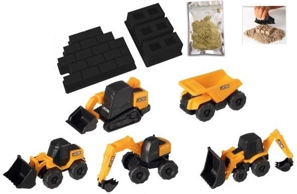 5 mini JCB-machines in één verpakking