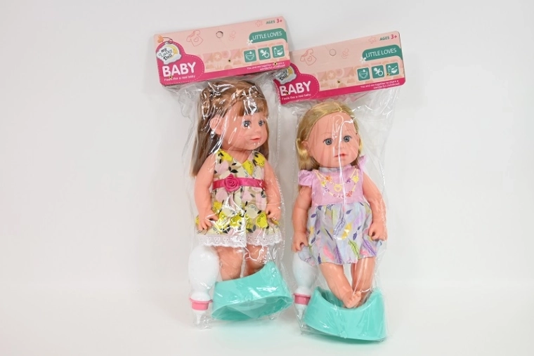 Plaspop die plast met potje