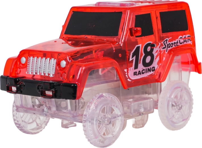 LED-autootje straalt in het donker