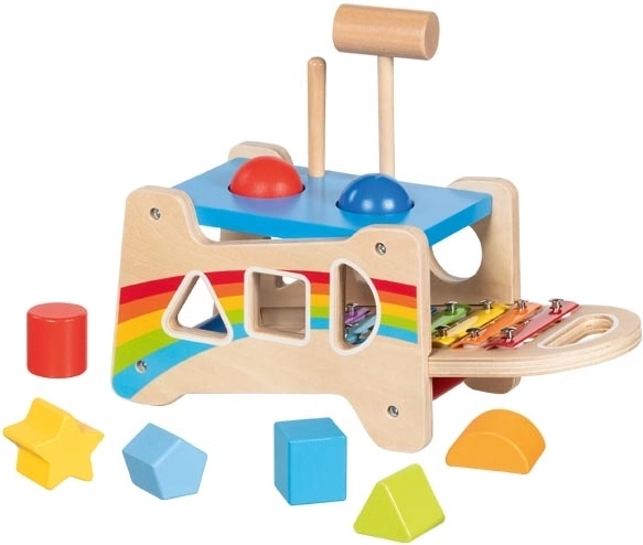 3-in-1: hamerspel, vormensorteerder en xylofoon