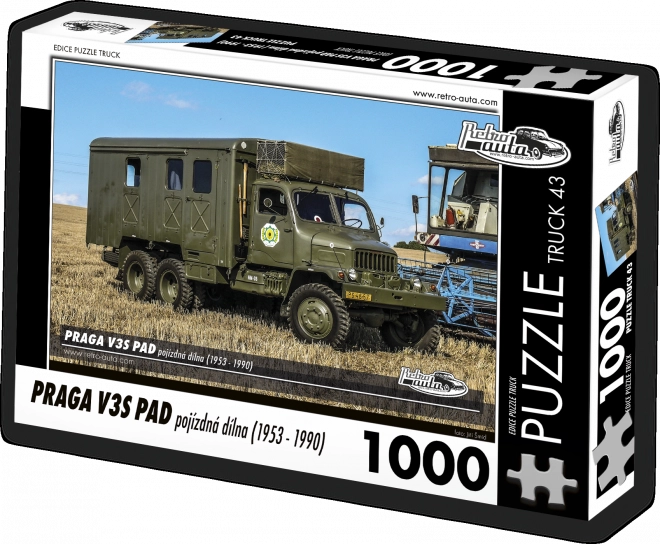 Puzzel Retro Auto’s - Praga V3S PAD rijdende werkplaats (1953 - 1990) 1000 stukjes
