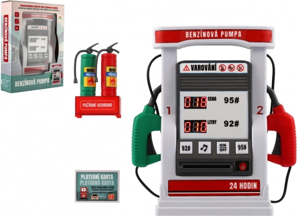 Kinder-benzinepomp op batterijen met geluid en licht