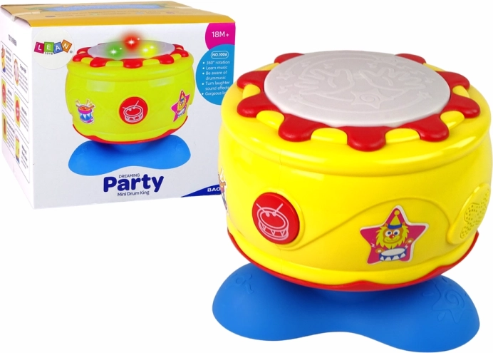 Grote interactieve muziektrommel met lichten 19 cm