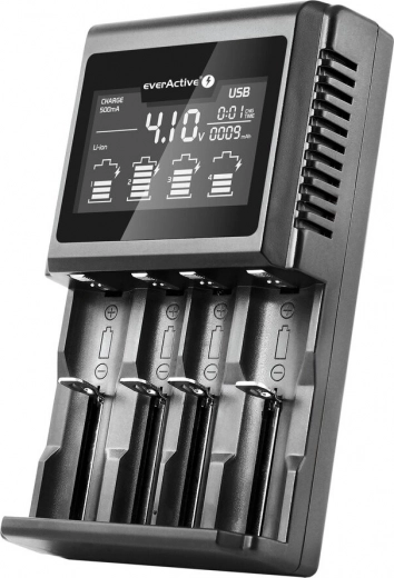 Universele lader EVERACTIVE UC-4000 voor Li-ion- en Ni-MH-accu’s