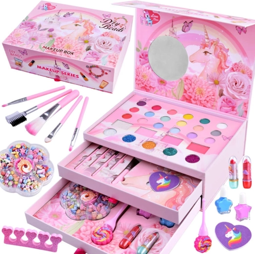 Creatieve make-up koffer voor kinderen met een eenhoorn
