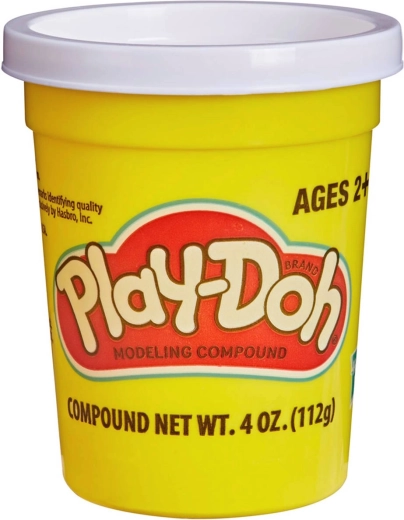 Play-Doh boetseerklei wit 112 g in een potje - 1 stuk