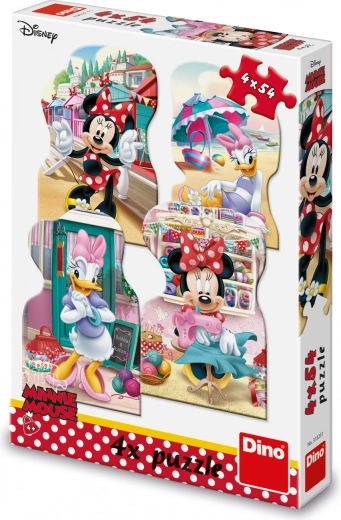 Puzzel Minnie en Daisy Zomer 4x54 stukjes