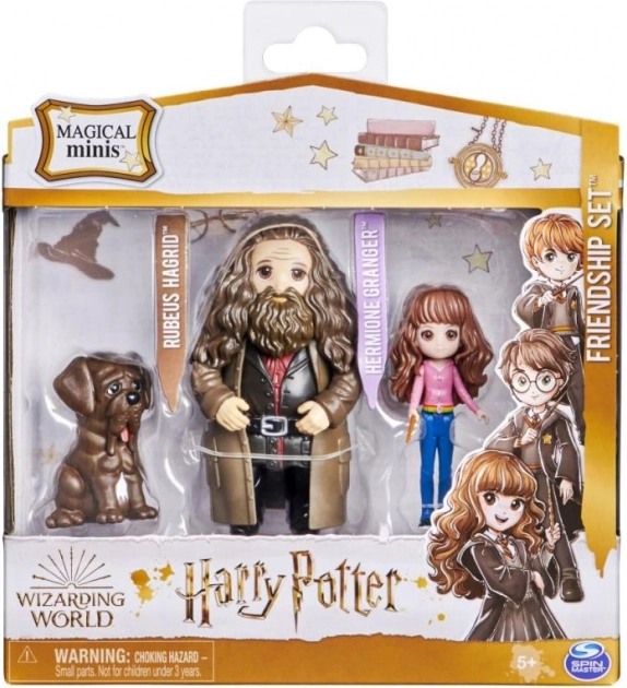 Wizarding World Magical Minis vriendschapset Hermione Granger en Rubeus Hagrid met Fang