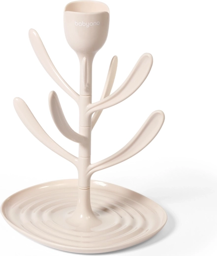 BabyOno universele afdruiprek voor babyflessen en accessoires tulip beige