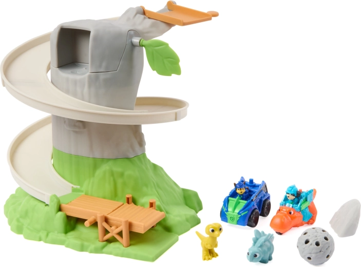 2 voertuigen en 2 dinosaurussen direct om mee te spelen