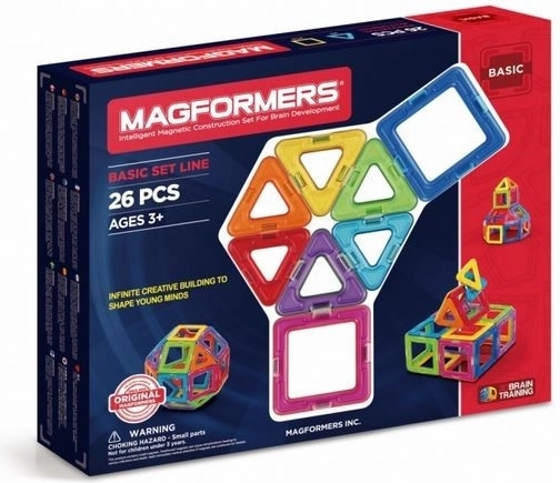 Magnetische bouwset basisset 26 elementen