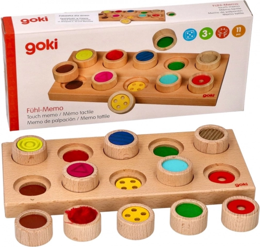 Haptisch inlegspel memory van hout GOKI