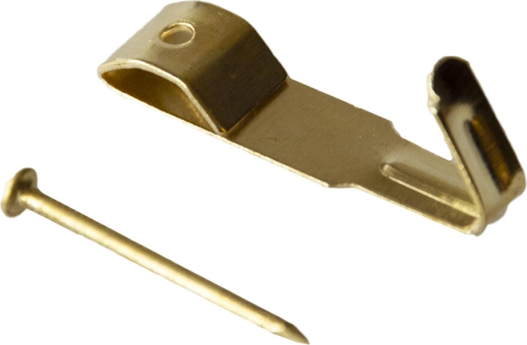 Metalen wandhaak IXA maat 0, messinglook (250 stuks)