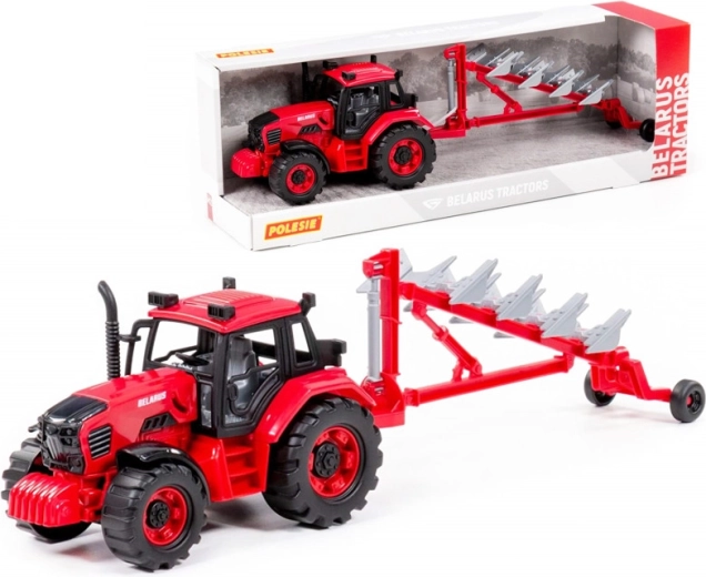 Tractor Belarus met ploegen - kinder model