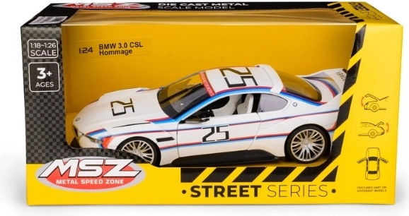 Verzamelmodel MSZ BMW 3.0 CSL Hommage in schaal 1:24, wit