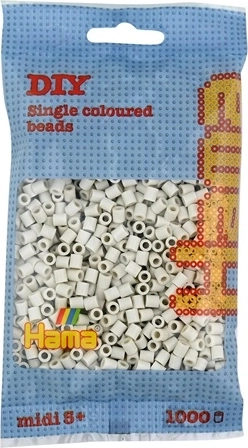 Hama Midi strijkkralen 1000 stuks melkachtig wit
