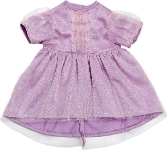 Skrållan paarse tule feestjurk voor poppen 36–40 cm