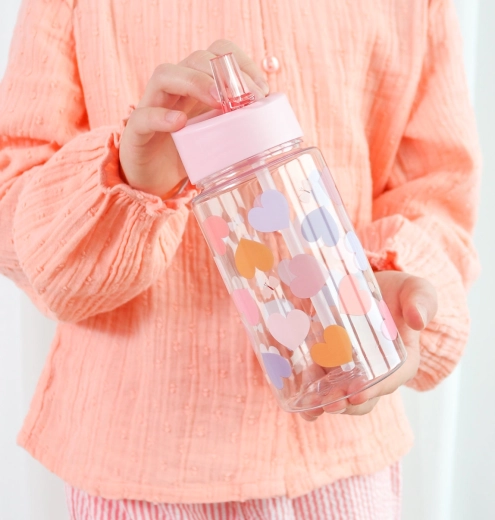 A Little Lovely Company kinderdrinkfles hartjes