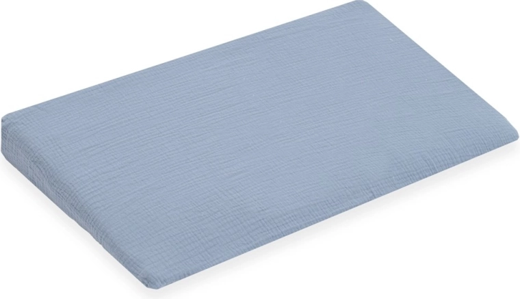 Mousseline hoes voor baby wigkussen NEW BABY Standard 59×37 cm, blauw