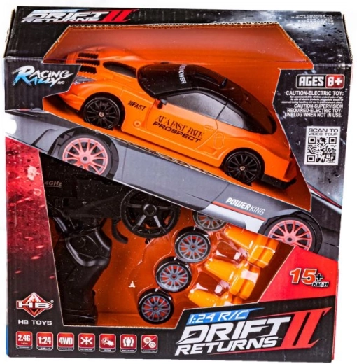4WD-chassis en driftbanden voor een gecontroleerde drift