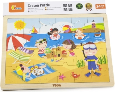 VIGA houten puzzel zomer – 24 stukjes