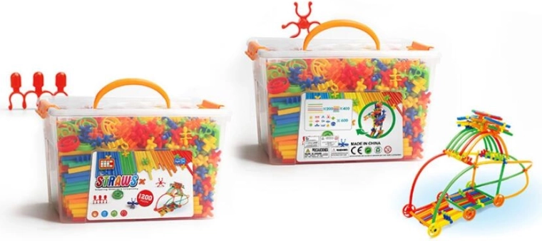 Creatieve bouwset rietjes 1200 stuks