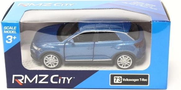 RMZ City Volkswagen T-Roc blauw metalen model met openende deuren