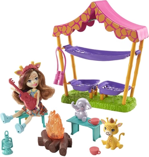 Speelset met pop Enchantimals Kamperen op de Savanne