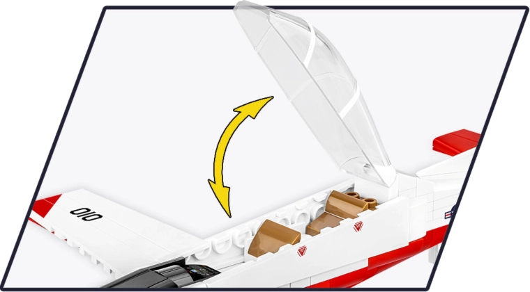 Te openen cockpit met transparante kap