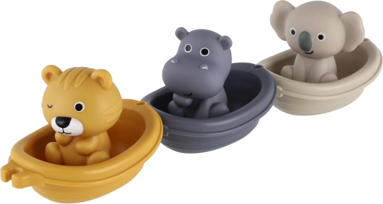 Drijvende bootjes met diertjes voor badplezier