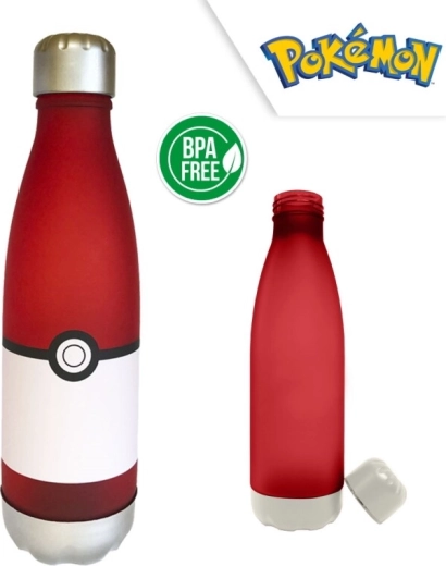 Pokémon drinkfles Pokéball 650 ml (soft touch), rood - 1 stuk