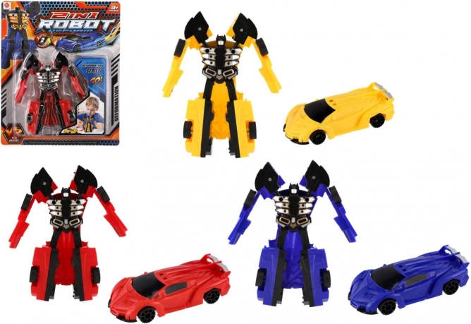 Transformerende robot – auto 14 cm, kunststof, 3 kleuren
