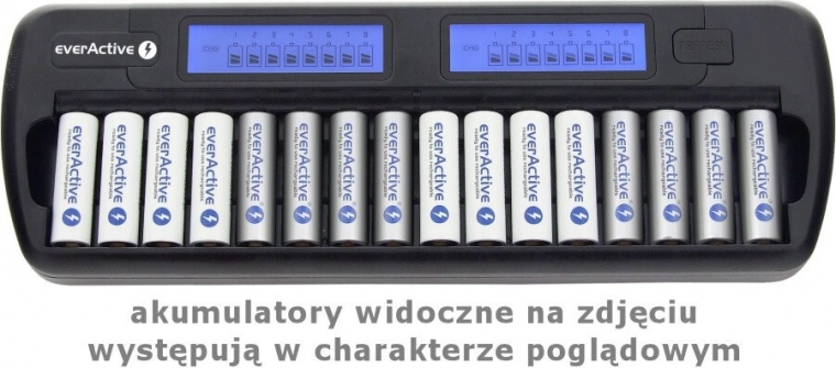 Processorlader voor 16 AA/AAA-accu’s