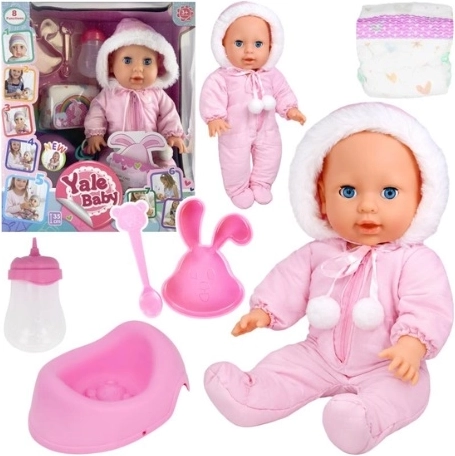 Babypop in jasje met accessoires