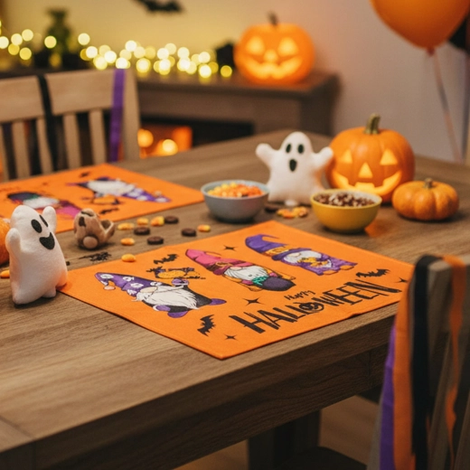 Halloween-tafelonderlegger met kabouter 46 × 32,5 cm