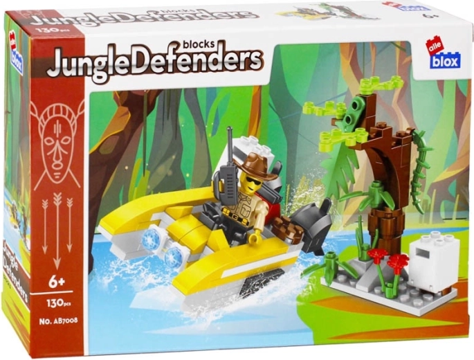Bouwset Jungle Defenders – verkenningsmotorboot en boom