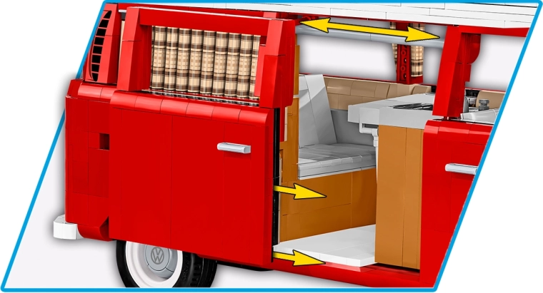 Uitgewerkt interieur zoals in een camper