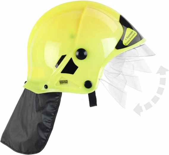 Kinderbrandweerhelm geel KLEIN met lichtgevend effect