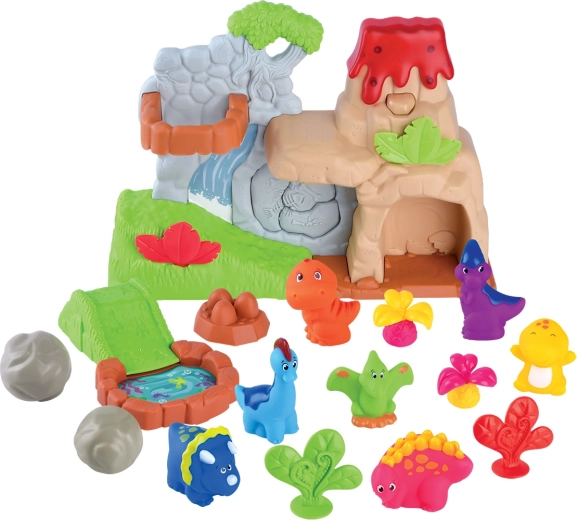 Playgo vulkaan met dinosaurussen met licht- en geluidseffecten - 1 stuk