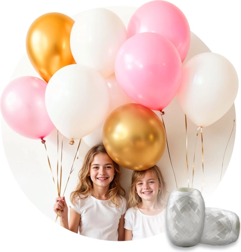 Complete set met ballonnen en lint